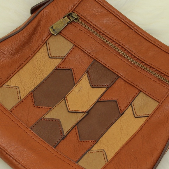 Born Concepts Warm Chestnut Leather Crossbody - Picture 8 of 11
